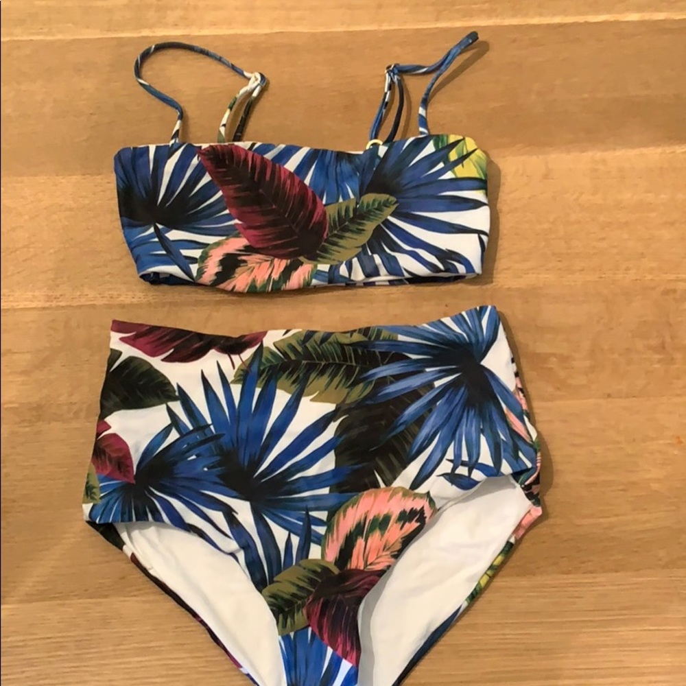 L*space electric palm bikini top and bottom